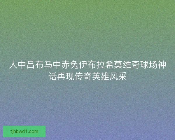 人中吕布马中赤兔伊布拉希莫维奇球场神话再现传奇英雄风采