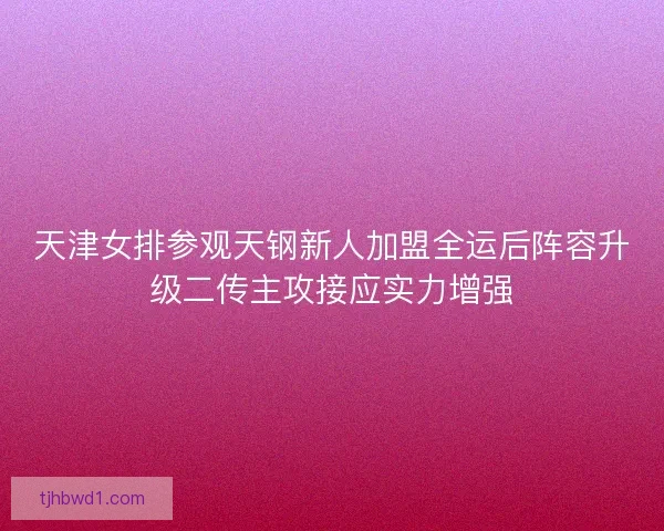 天津女排参观天钢新人加盟全运后阵容升级二传主攻接应实力增强